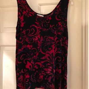 Chico’s Tank in Black/red/purple